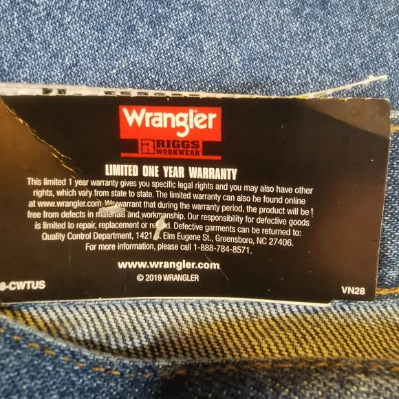 Wrangler Flame Resistant Relaxed fit jeans, 2 pair, CAT 2 2112, 46X32